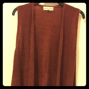 Rust Color Fringe Vest size Med